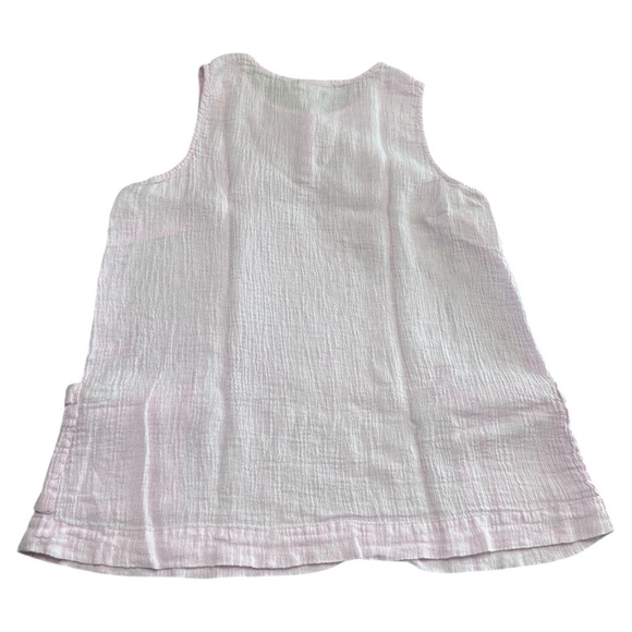 Pure Jill J Jill Women's Tank Top XL Lavender Pink Crinkle Linen Swing Pockets - Picture 11 of 14